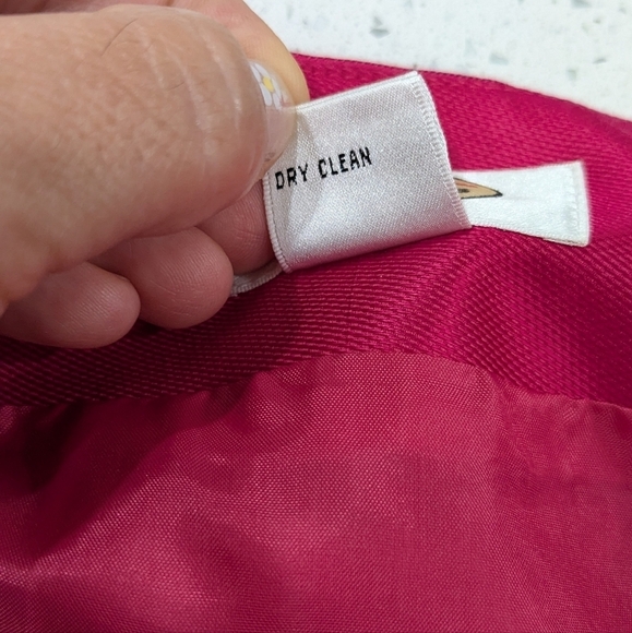 Talbots Woman Hot Pink Cotton Silky Blend Midi Pencil Skirt Business Feminine 12 - Picture 11 of 11